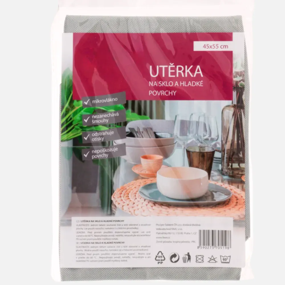 Utěrka na sklo a lesklé povrchy 45x55cm