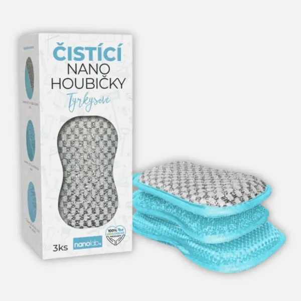 Nano houbičky tyrkysové (3 ks)